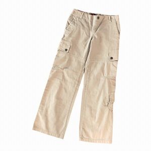 NEW Byblos Khaki Beige Cargo Long Casual Pants Boys sz 10 Italian Designer